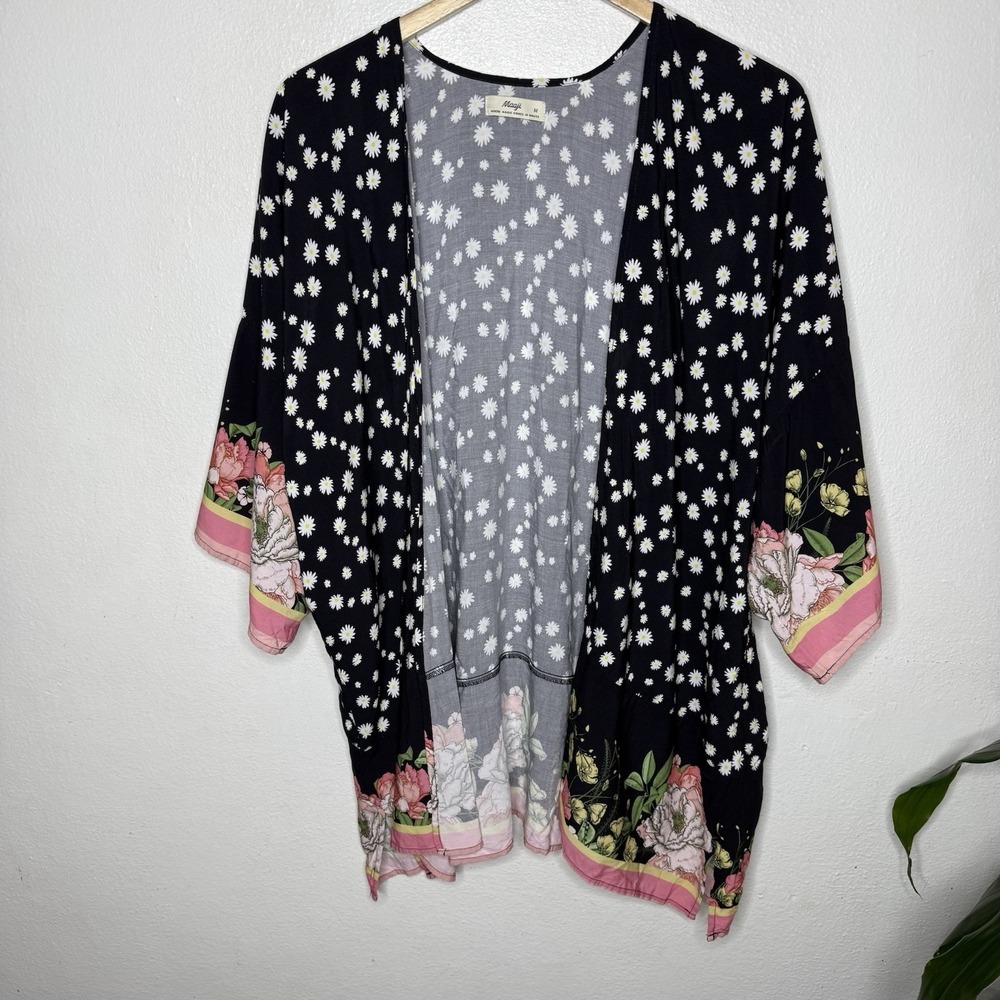 Maaji Ditsy Daisy Fiona Kimono Floral Swim Cover Resortwear Womens Medium Boho‎